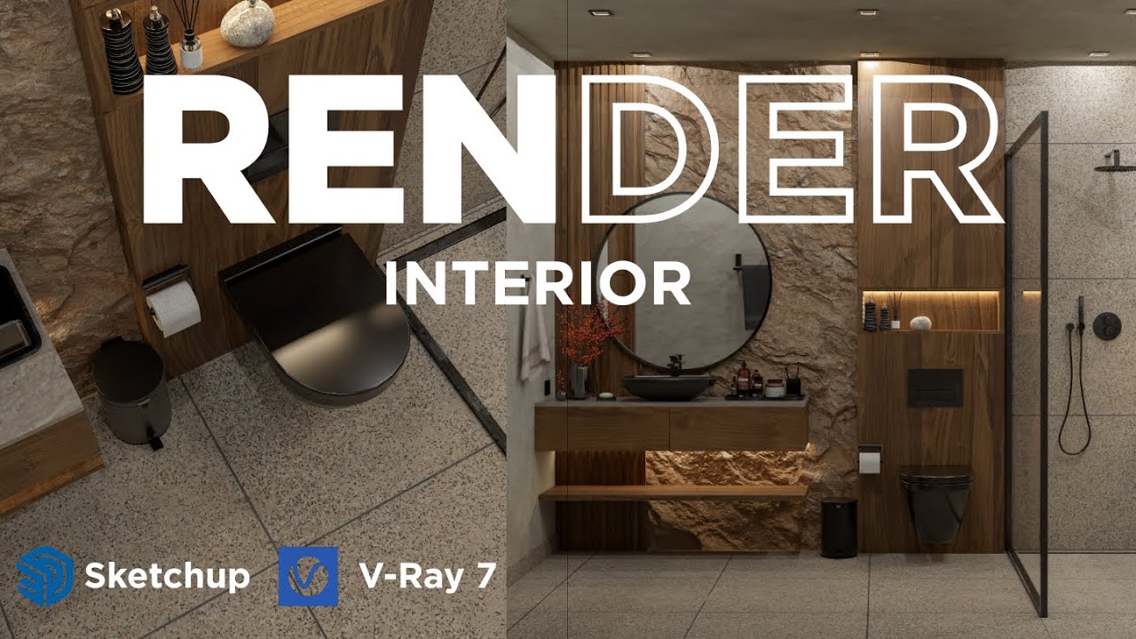 Crea un Render de Baño en SketchUp con V-Ray 7 | Visualización de Interiores (Tutorial Completo)