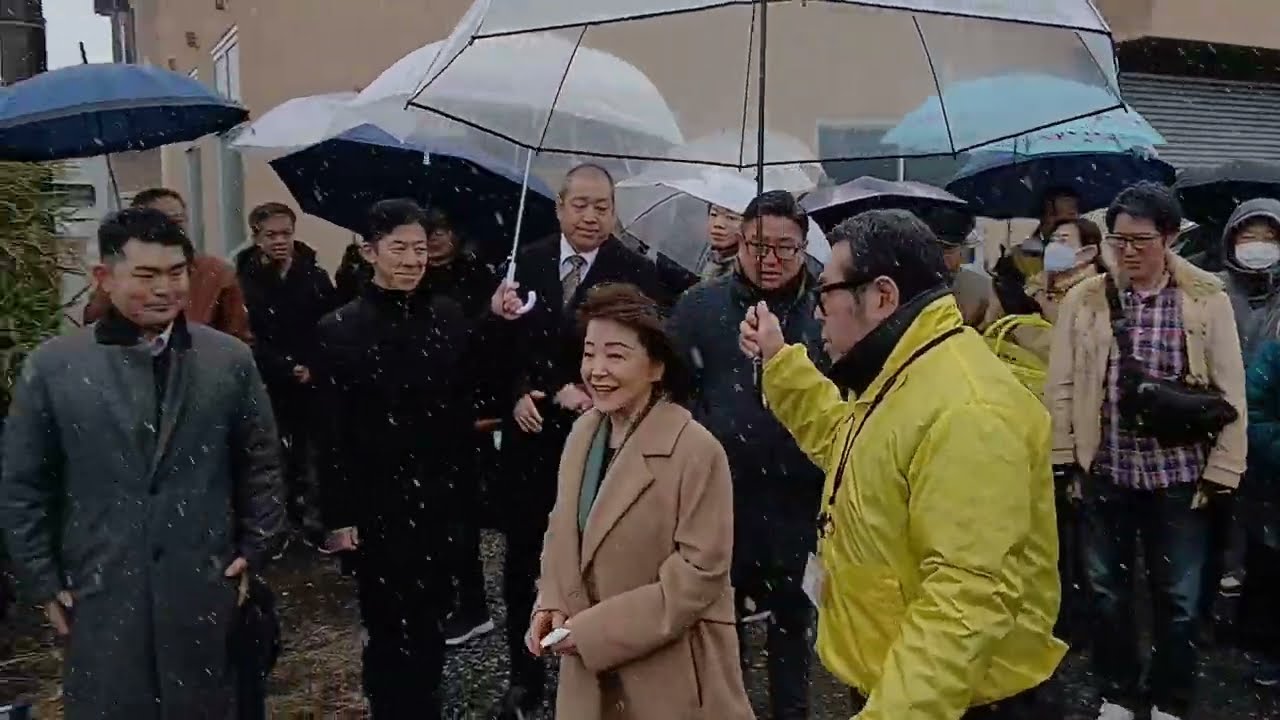 雪舞う激戦区八王子で、はぎうだ光一が最後の訴え！　#はぎうだ光一　#自民党　#衆院選2026 