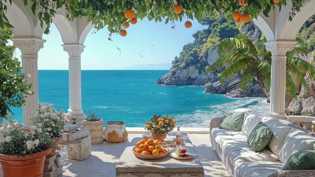 Coastal Bossa Nova Escape 🌴 Smooth Jazz Lounge by the Sea | Relaxing Beach Cafe Vibes