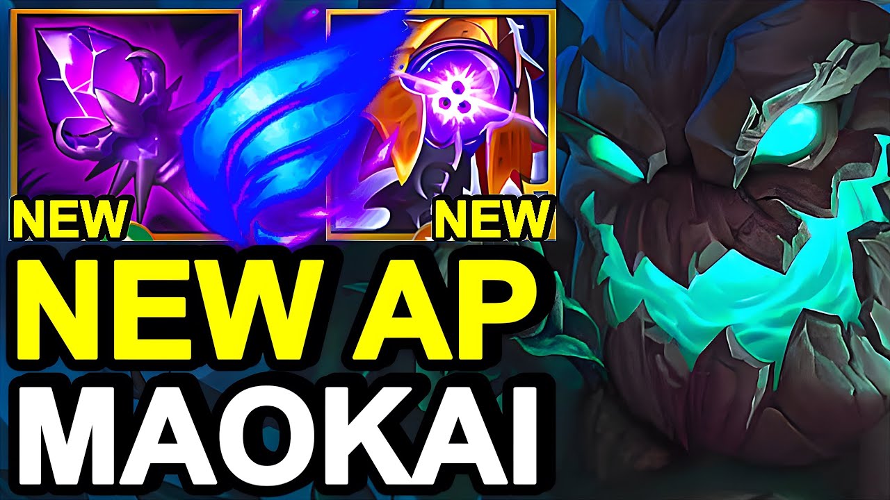 Wild Rift China Maokai Jungle - New Broken OP Champion - Full AP Maokai Build Runes - Meowkai Skin