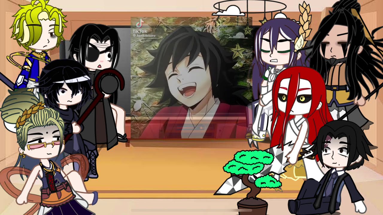 Record of ragnarok Gods react to giyuu as challenger | Demon slayer | Gacha life