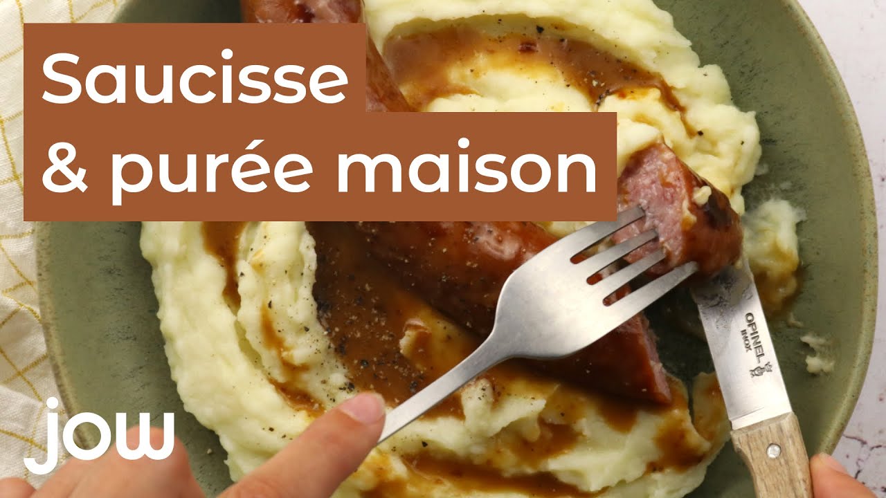 Recette des saucisse & pur&eacute;e maison