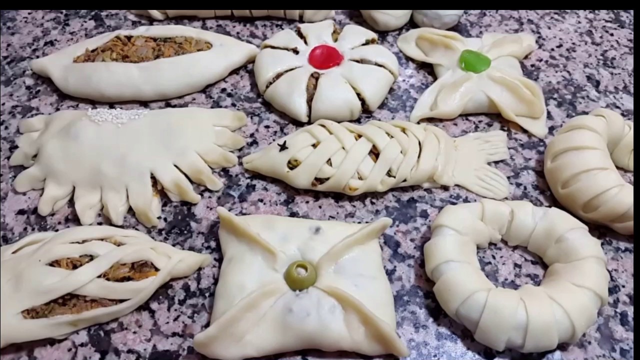 طريقة تشكيل أكثر  من 10 أشكال من المعجنات غاية في الجمال