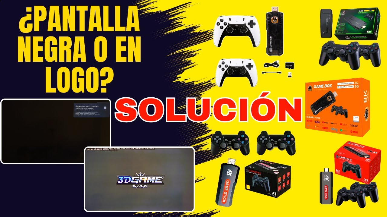 💥¡Aprende a reparar cualquier Game Stick! Pantalla negra, logo o error en SD🔧