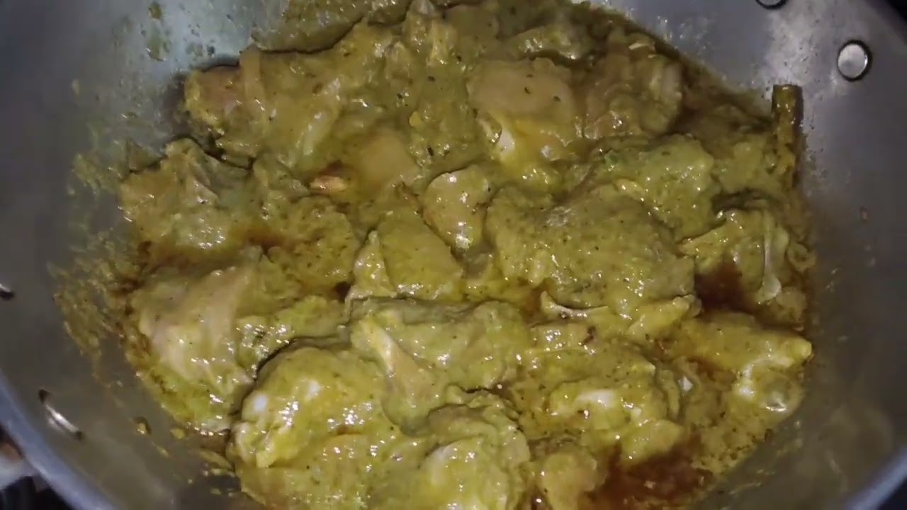 Hyderabadi style green chicken curry recipe tasty 😋 recipe #cooking #vlog #recipe 