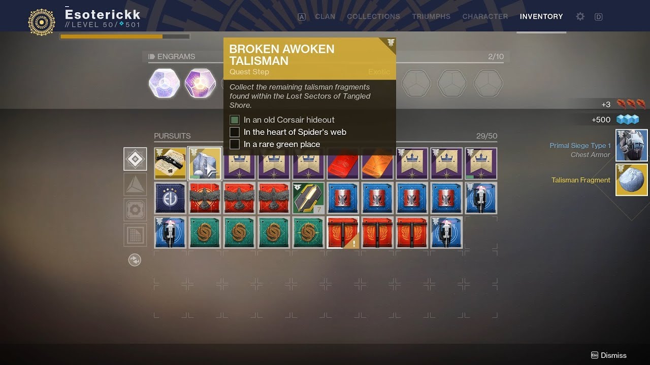 Broken Awoken Talisman - Full Quest Chain / Dreaming City Unlock [Destiny 2 Forsaken]