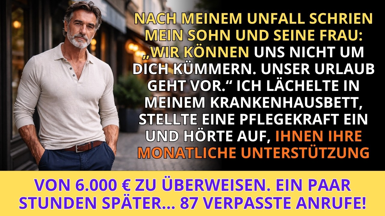 Mein Sohn verstie&szlig; mich nach meinem Unfall &mdash; sein Schock war unbezahlbar, als ich die Zahlungen e...