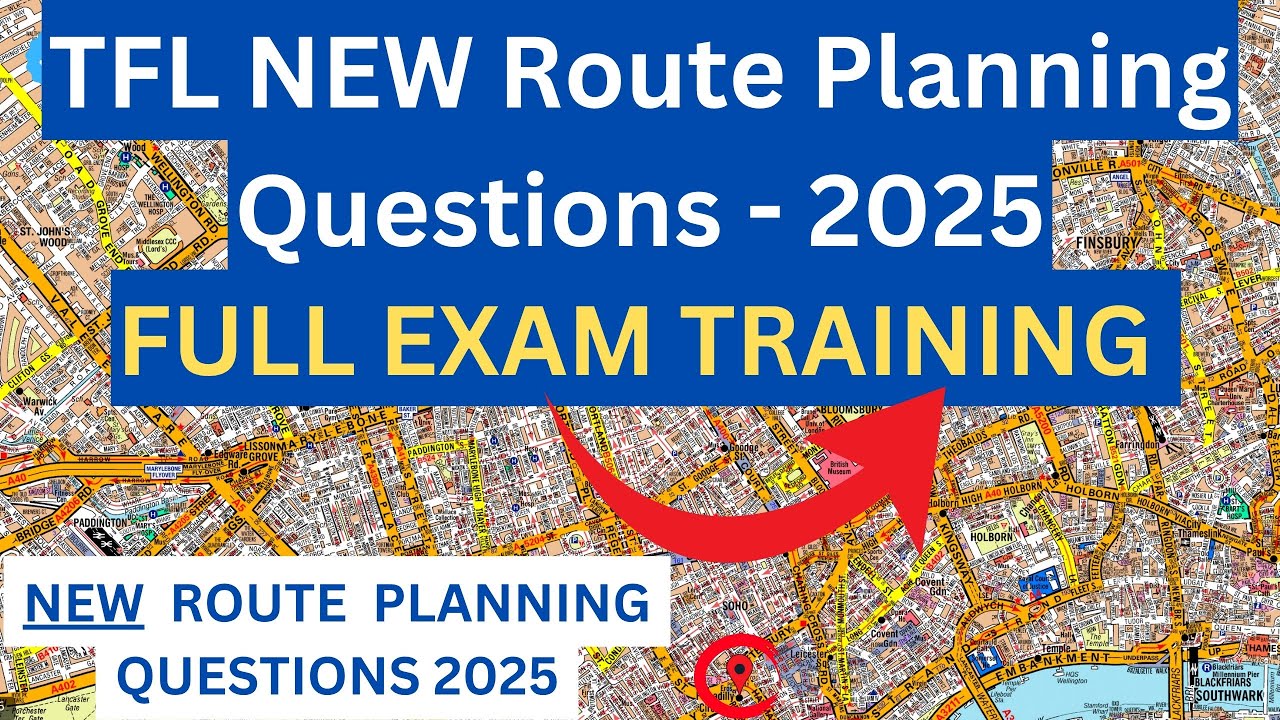 TFL Topographical Test - NEW Route Planning Questions (TFL Exam Training - 2025) London PCO License