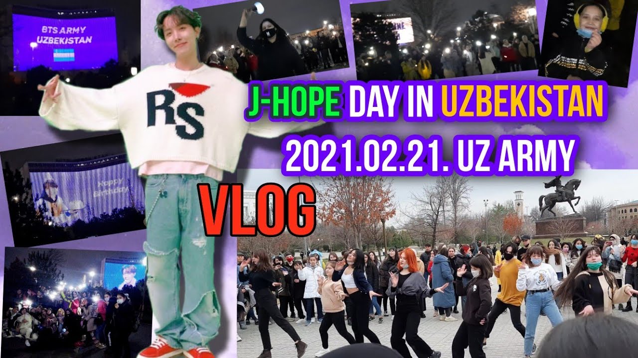VLOG. J-Hope Day in Uzbekistan (Tashkent) 2021.02.21.  Uz Army