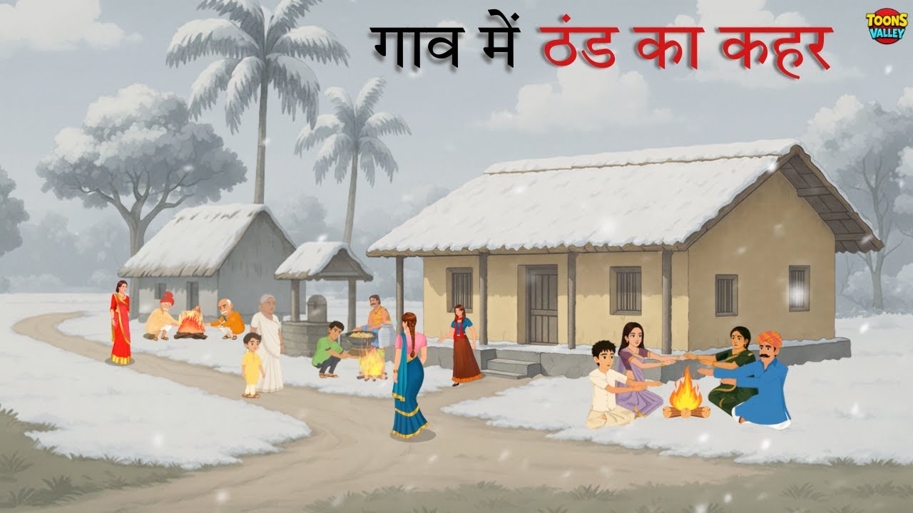गाँव में ठंड का कहर | Gaon Mein Thand Ka Kahar | Hindi Cartoon Story | Hindi Moral Story