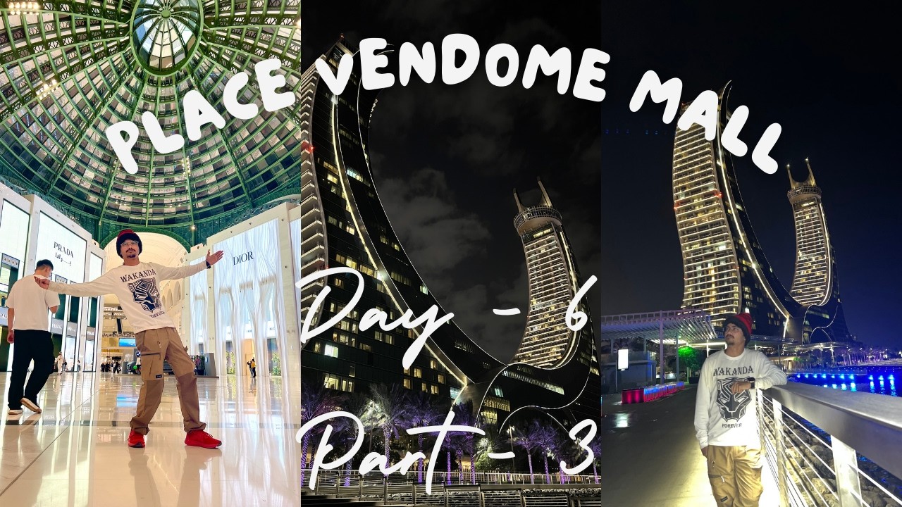 Place Vendôme Mall 🇶🇦💎 | 🌃✨ An unforgettable night | Lusail fountain walk ⛲ | Doha | QATAR