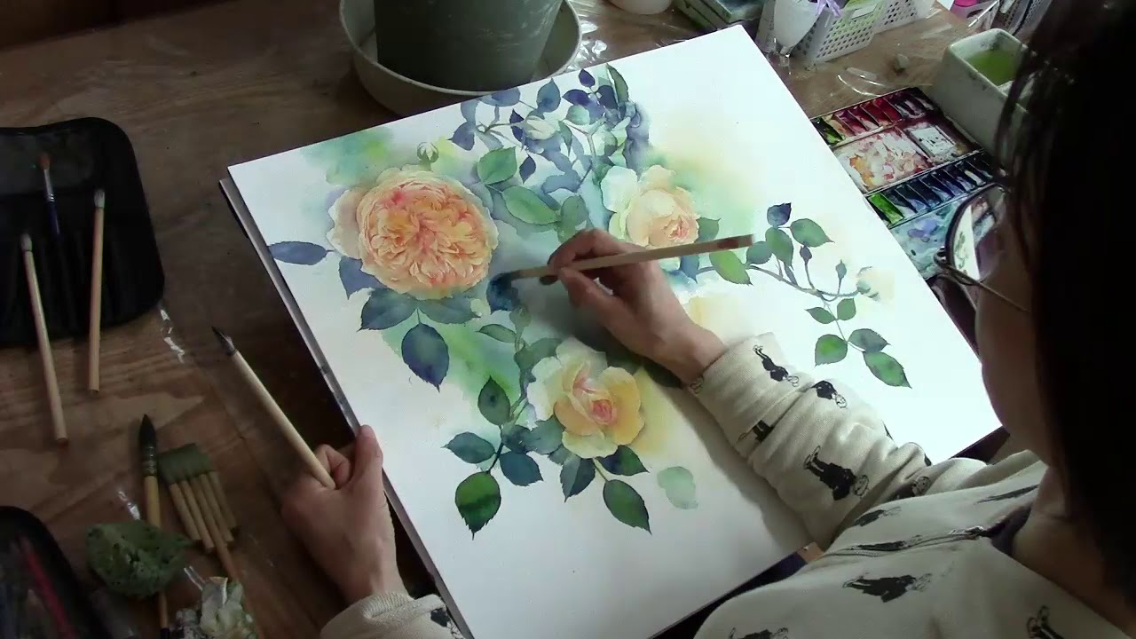 薔薇(ティージング・ジョージア)を描く　2020