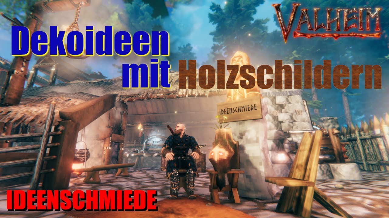 Valheim deutsch | Dekoideen mit Holzschildern 🛌  | Wandverkleidung und Bettenbau