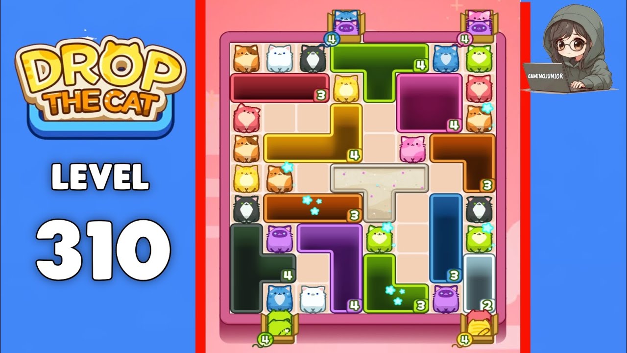 Drop The Cat level 310 solution