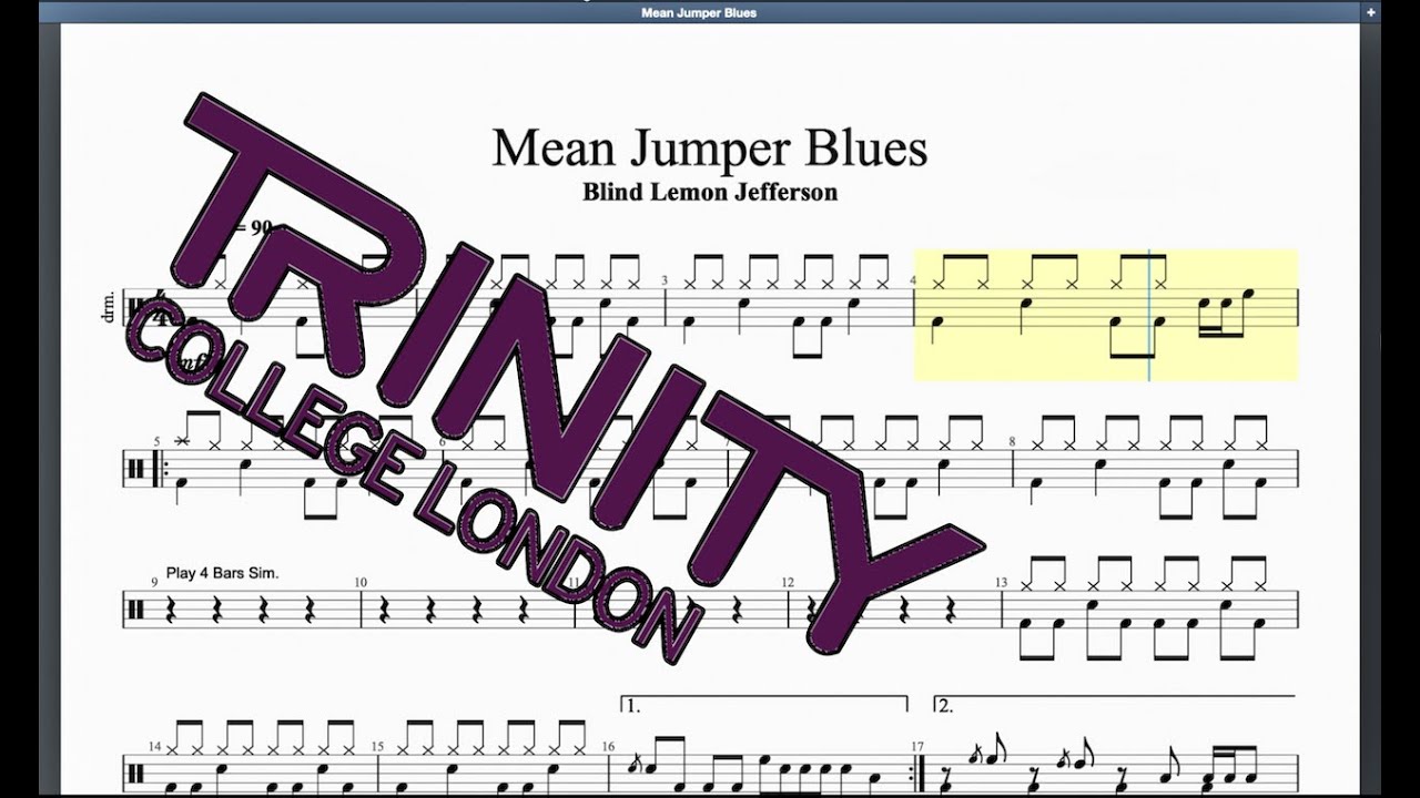 Mean Jumper Blues (программа 2012 года) Trinity Grade 2 Drums