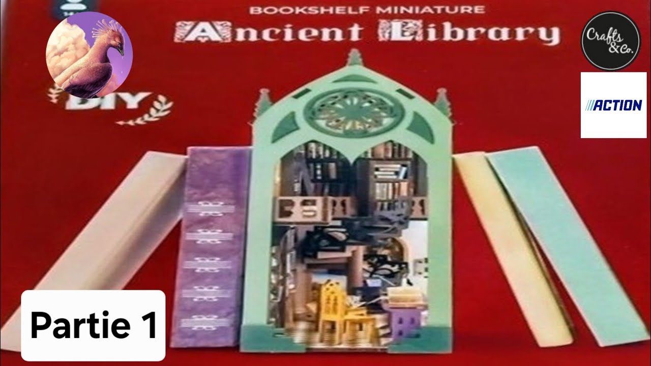 Ancient Library 📜TUTO DIY miniature dollhouse Crafts & Co - Action (partie 1)