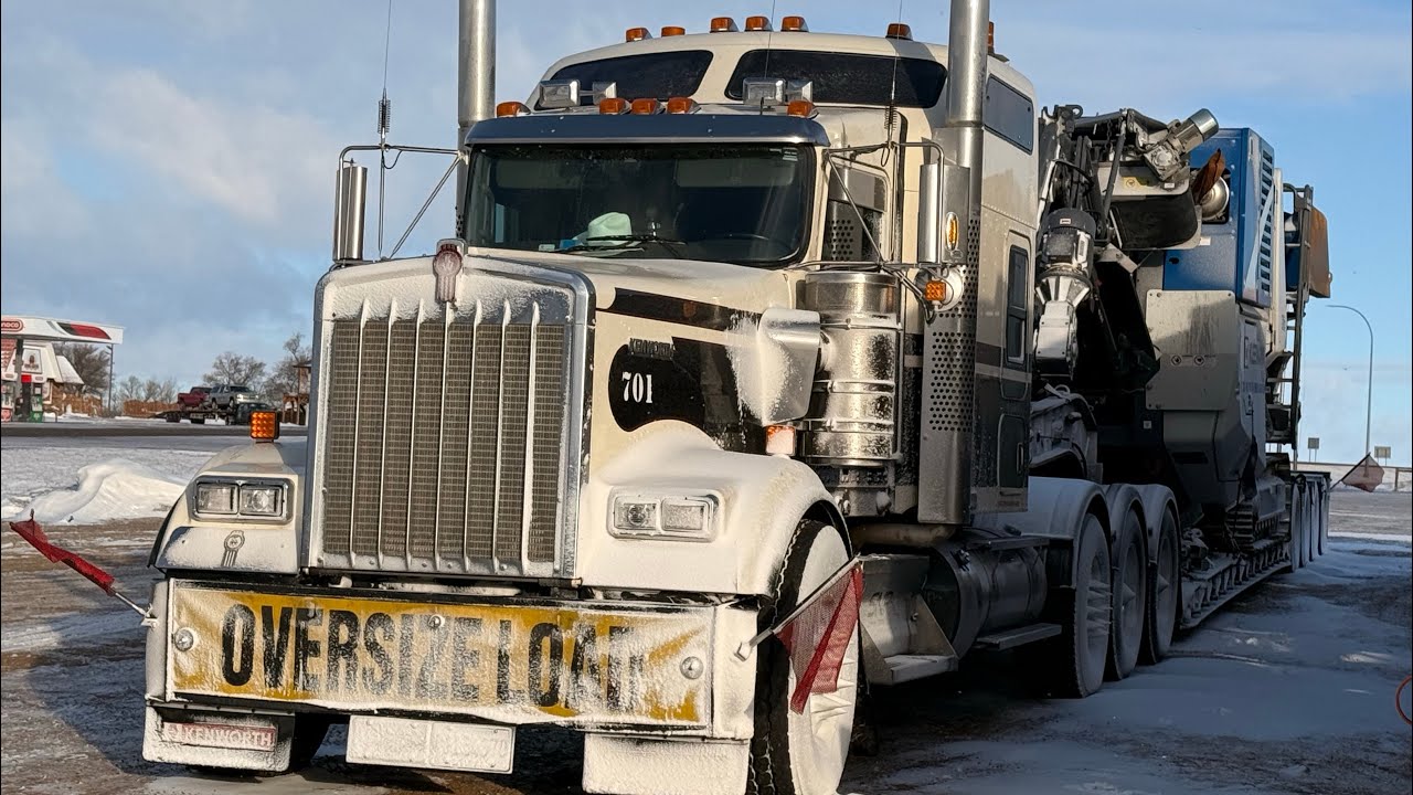 236. 46.8 ТОНН!!! Mobile crusher Kleeman! Камне-дробилка!! Дальнобой на Kenworth w900L. Савелькин В.