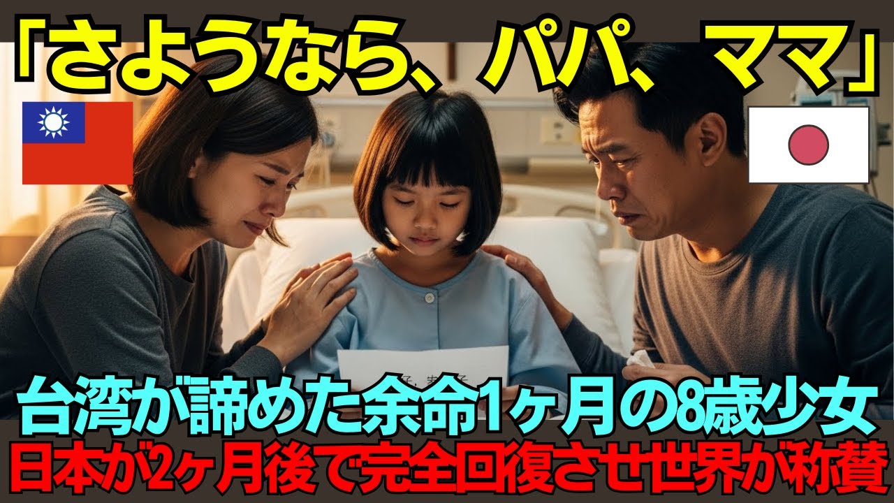 【海外の反応】「パパ、ママさようなら」台湾の名医が原因不明と諦めた余命1ヶ月の8歳少女…日本の神経内科医が発見した真実とは？