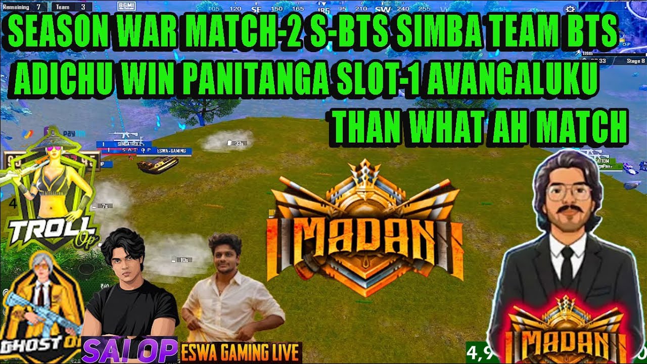 SEASON WAR 1ST MATCHYE BTS THANATHU VETTRIYAYI PATHIVU SEITHATHU OGBTS SLOT-1 ENGALUTHU THAN #btswar