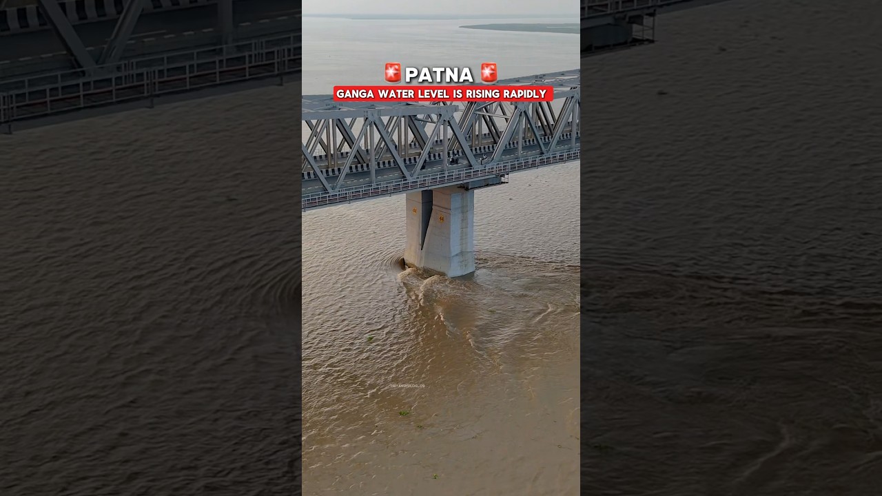 PATNA GANGA WATER LEVEL IS RISING RAPIDLY !! #patnacity #flood #waterlevel #ghat
