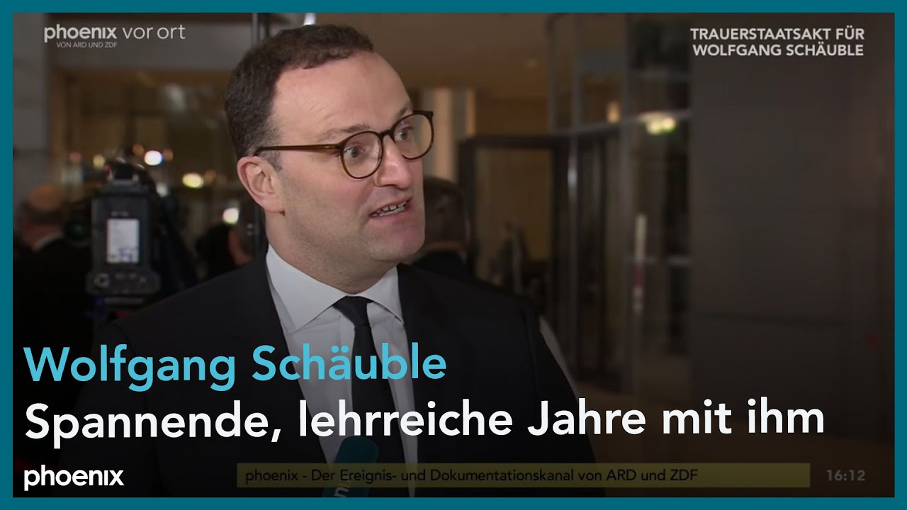 Jens Spahn zum Trauerstaatsakt für Wolfgang Schäuble am 22.01.24