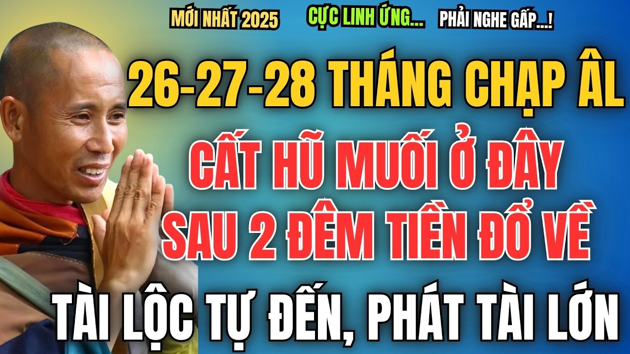 NGÀY 26–27–28 THÁNG CHẠP ÂM LỊCH, CẤT HŨ MUỐI Ở ĐÂY, SAU 2 ĐÊM TIỀN Ồ ẠT ĐỔ VỀ, TÀI LỘC TỰ ĐẾN