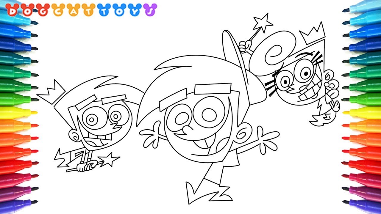 How to Draw Oddparents! Coloring Book #72 | Cute Drawing & Coloring * DogCatToys