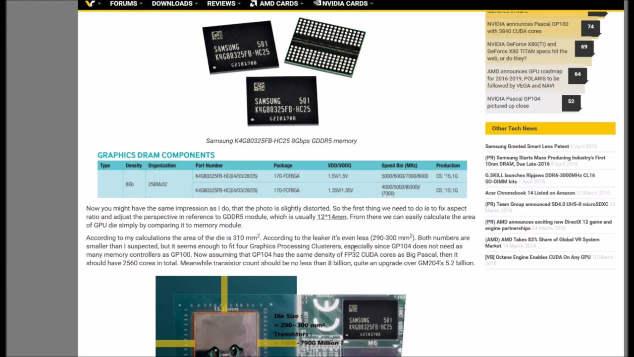 NVIDIA Pascal GP104 pictured up close