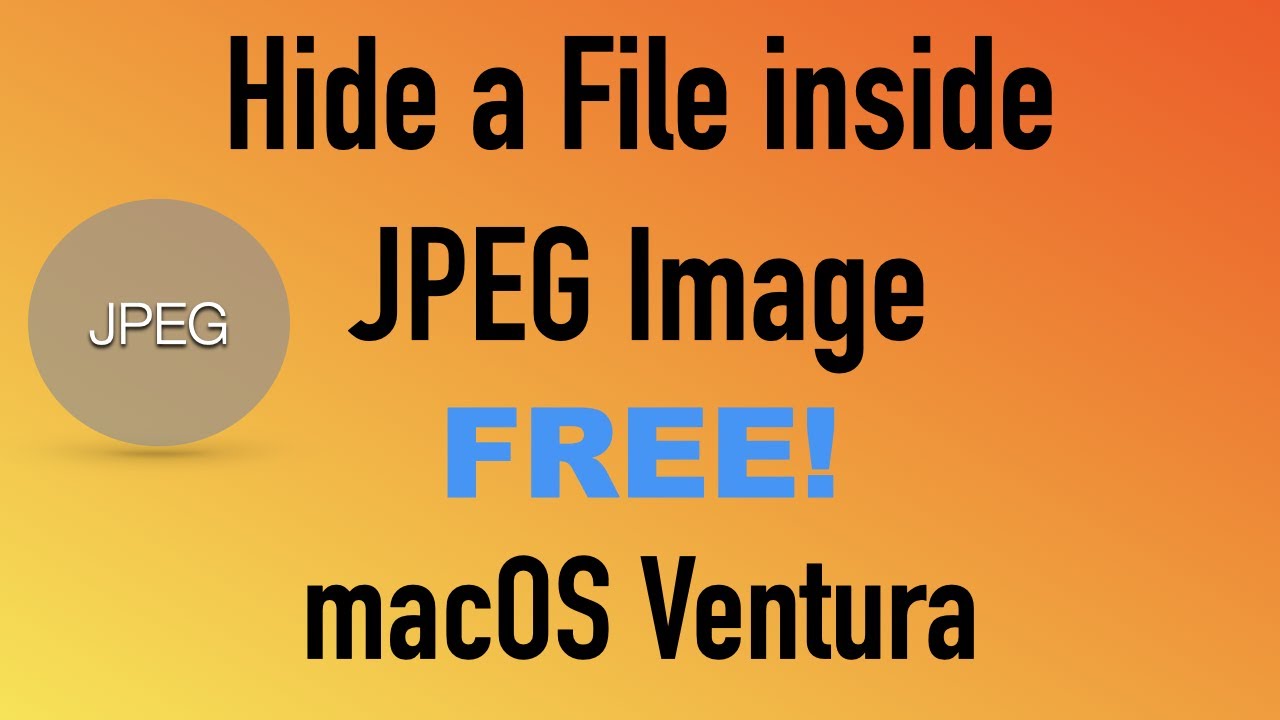 Hide a File inside JPEG Image with Outguess (FREE) - macOS Ventura