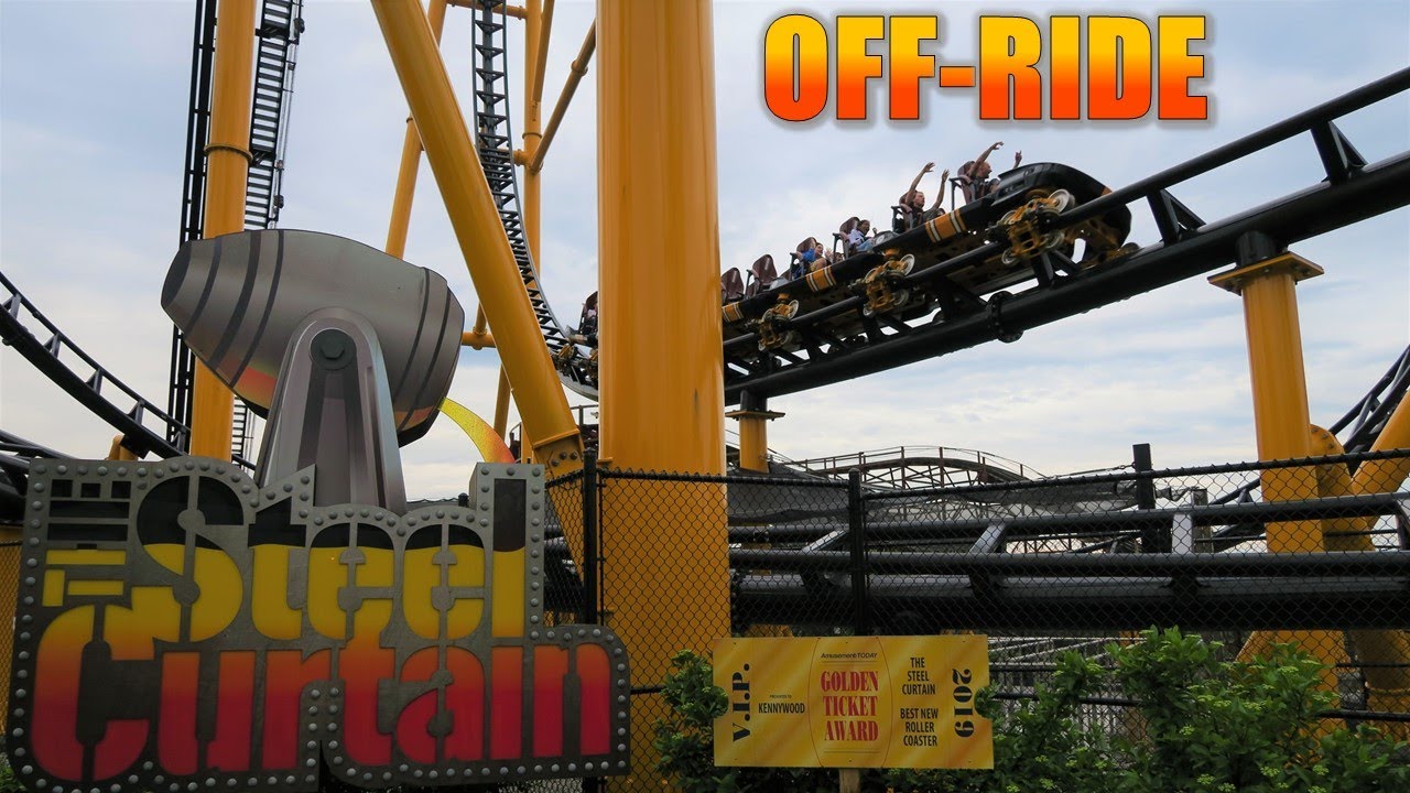 Steel Curtain Off-Ride Footage, Kennywood S&S Looping Hyper Coaster | Non-Copyright