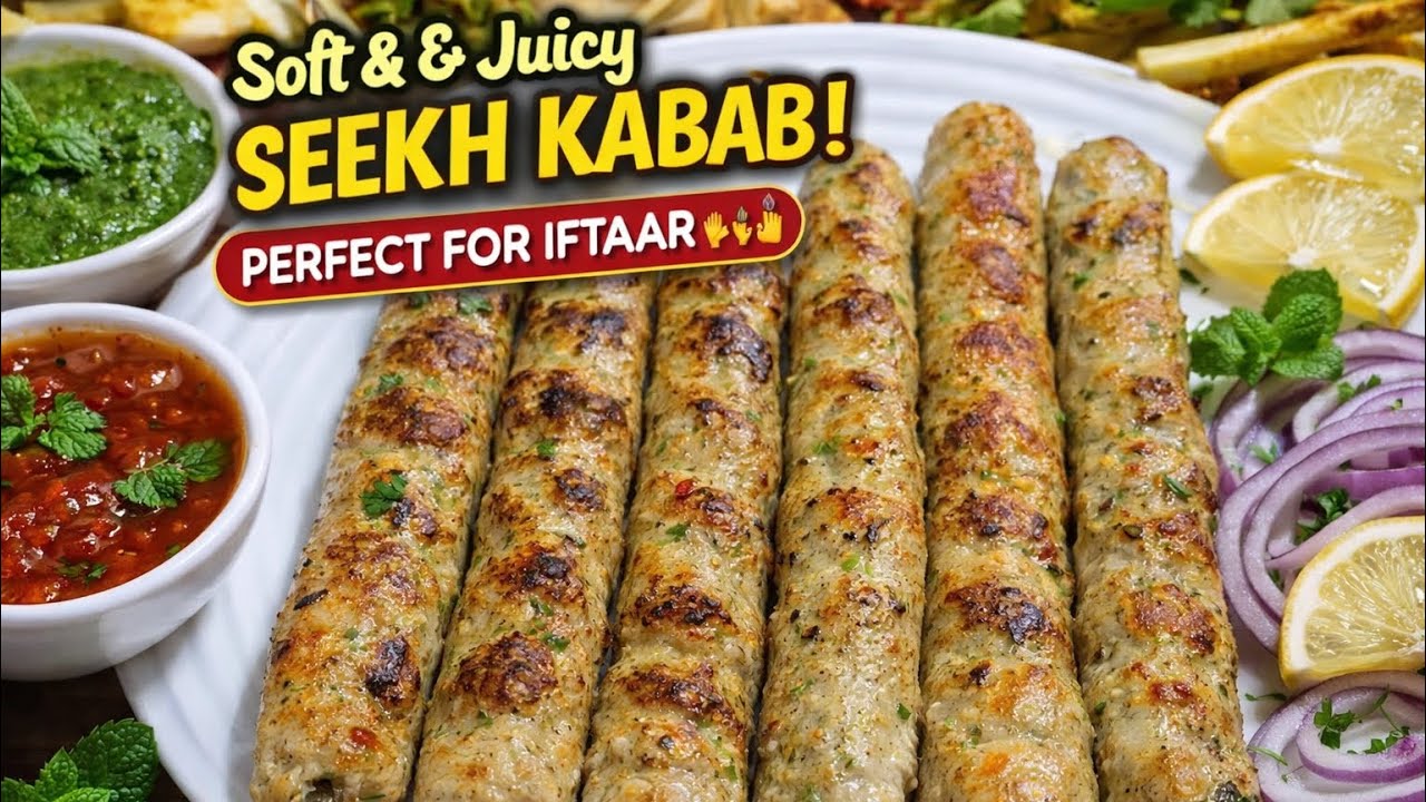 🌙Iftaar Special Chicken Seekh Kabab | Juicy 🤤& tender melts in mouth | Homemade Seekh Kabab Recipe 🔥