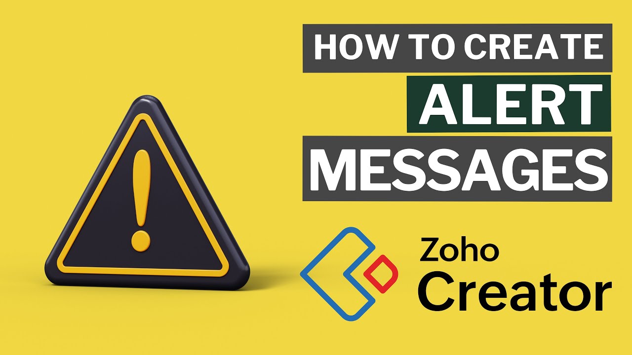 Как создавать оповещения в Zoho Creator