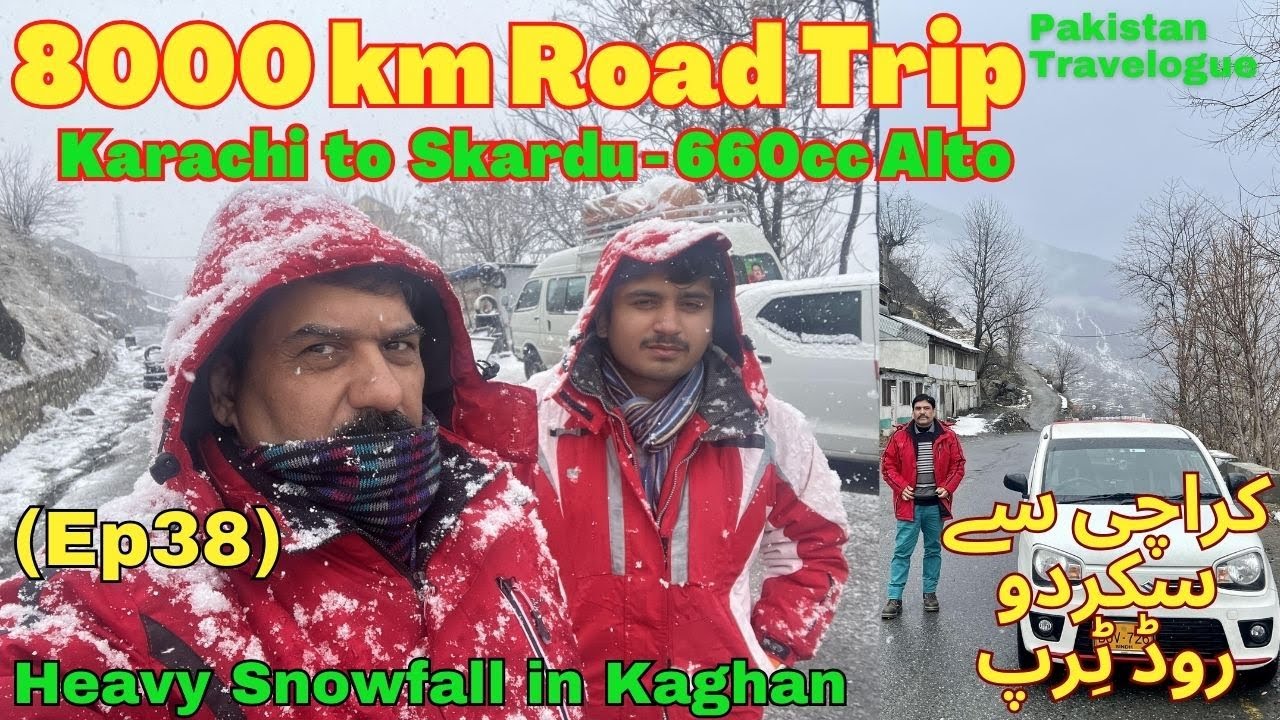 (Ep38) Heavy Snowfall Started in Kaghan | 8000km Road Trip in Alto 660cc