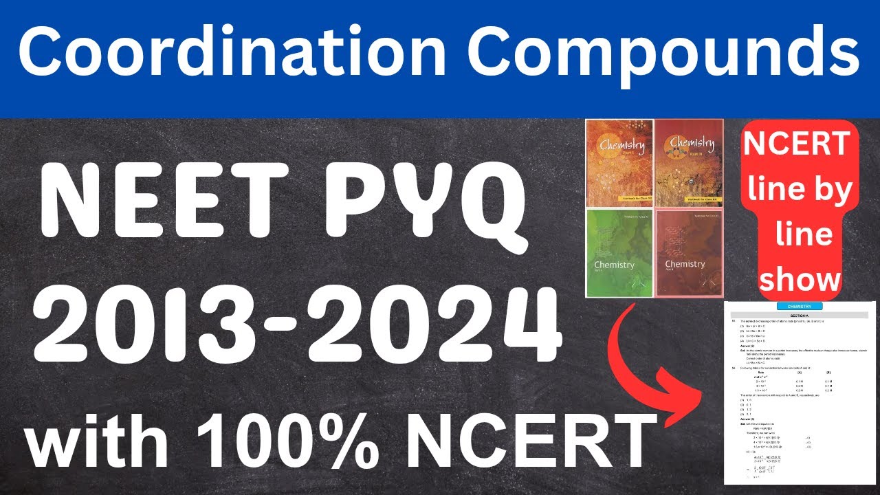 Coordination compounds class 12 neet pyq with ncert in one shot