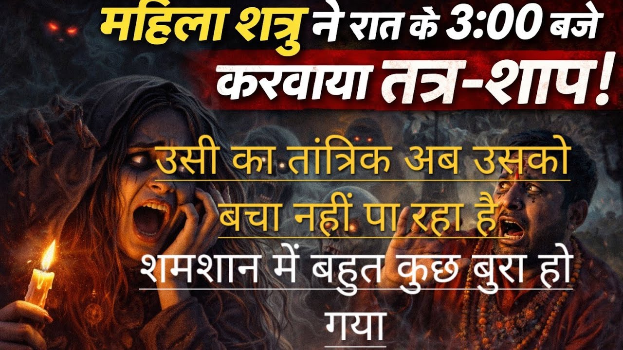 रात के 3:00 बजे शमशान में आप पर तंत्र करवा☠️ रही थी पड़ गया बहुत भारी 🔱🙏 पूजा के बहाने 