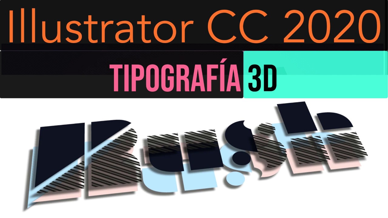 Adobe Illustrator CC - Tipografía en Perspectiva 3D | Efecto 3D - Rotación