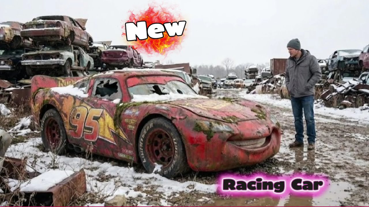 ASMR Car Restoration | Lightning McQueen (Back to Life) Full Rebuild From Forgotten Racer