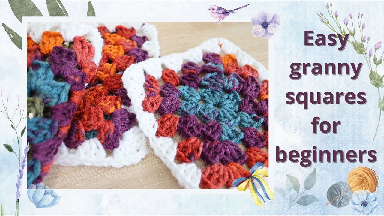 Easy granny square | How to make a granny square for beginners