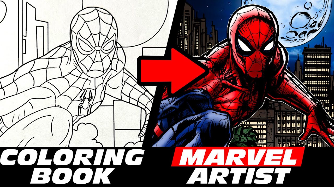 ХУДОЖНИК MARVEL раскрашивает ДЕТСКУЮ РАСКРАСКУ? ИЗДАНИЕ С ЧЕЛОВЕКОМ-ПАУКОМ!