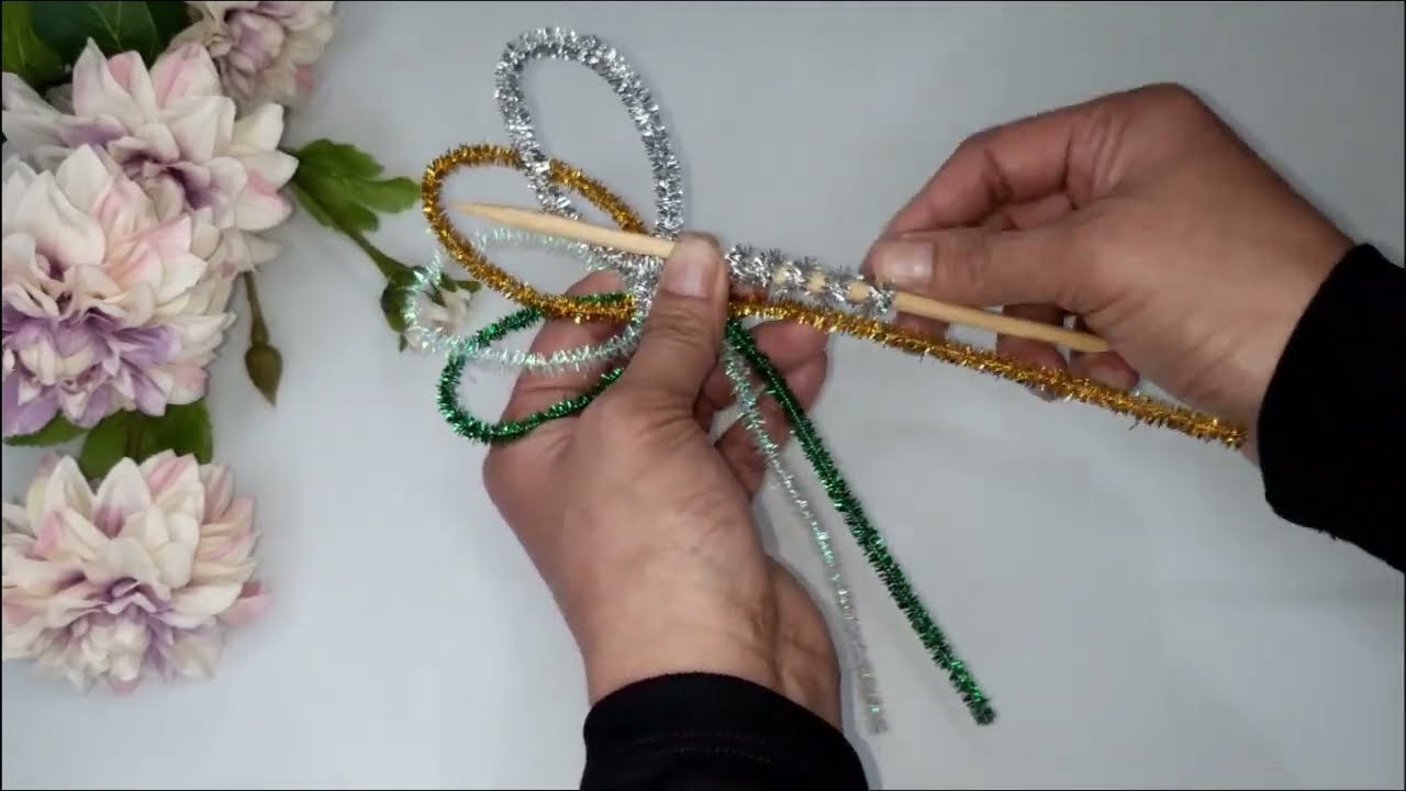3 Amazing Christmas Ornaments DIY 🎄 Tinsel Pipe Cleaners New Decoration Idea 🎄 Easy Craft.