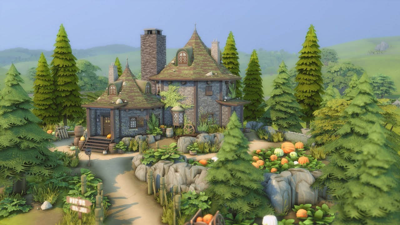 Hagrid's Hut 🌲✨| The Sims 4 | Speed Build with Ambient Sound | No CC