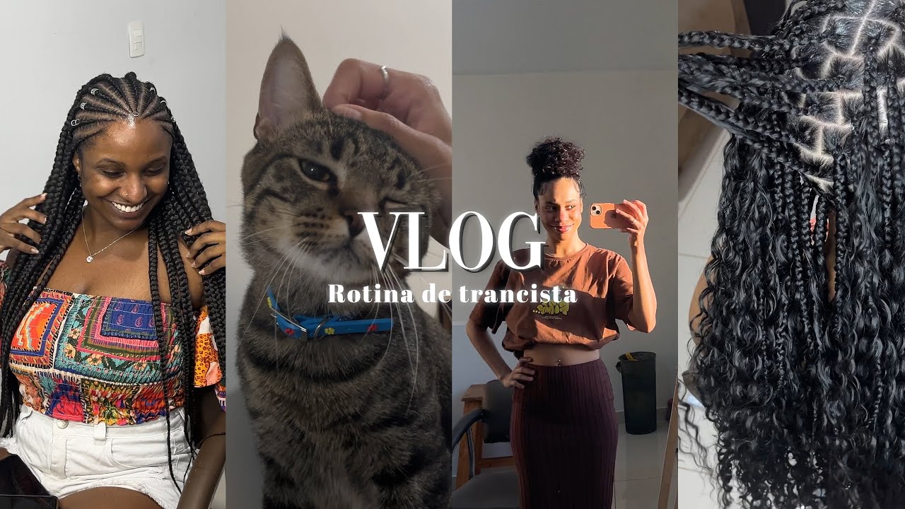 VLOG | Rotina de trancista | Momento reflexão | Fulani Braids e Gypsy Braids | Meu pet