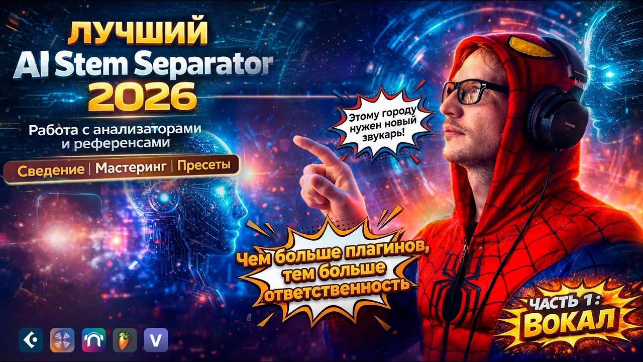 ЛУЧШИЙ AI STEM SEPARATOR 2026?! Часть 1: ВОКАЛ/VOCAL