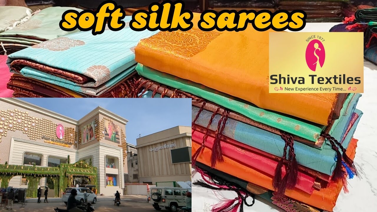 Shiva Textiles👌🏻soft silk saree collection 💞Gandhipuram coimbatore