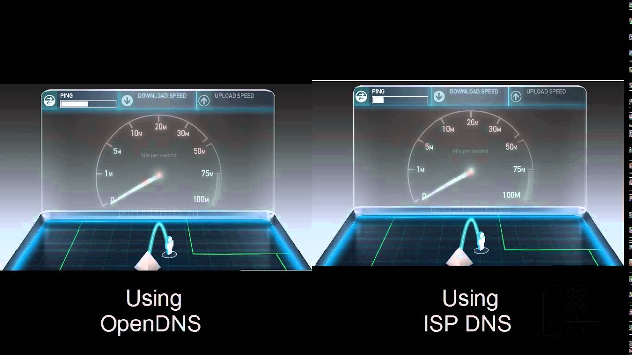 OpenDNS speed test - before and after