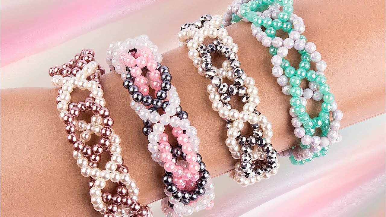 Perlen-Armband in Flechtoptik - Fädelanleitung