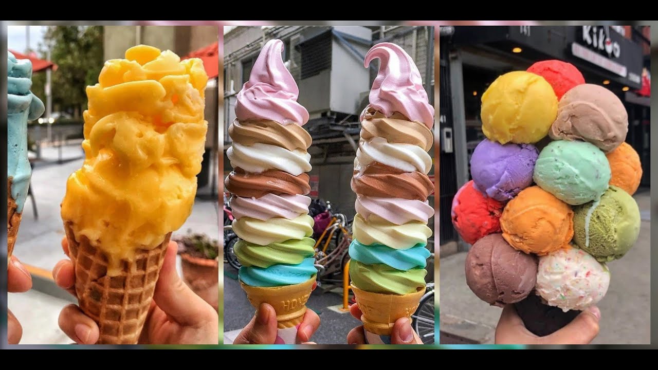 Ice cream Compilation | ice cream rolls | ASMR | ice cream | sundae