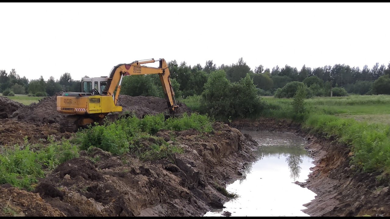 Строительство пруда Часть 1. Экскаватор Liebherr 902