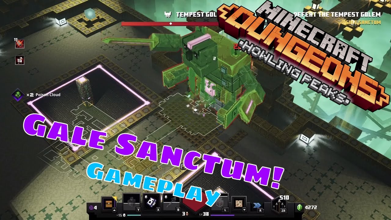Howling Peaks Gale Sanctum Gameplay! Minecraft Dungeons Level!