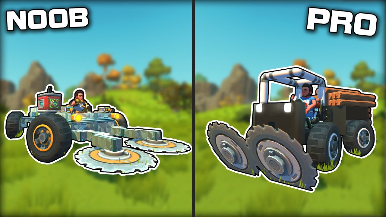 NOOB vs PRO: Tree Harvesting Lumberjack Challenge! (Scrap Mechanic Gameplay)